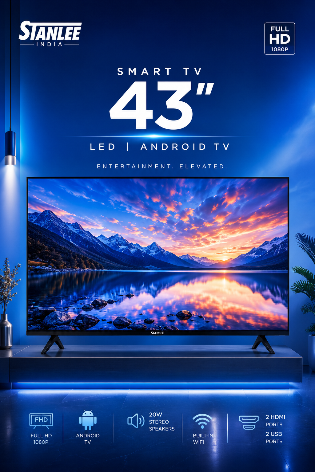 43″ Smart TV — Frameless