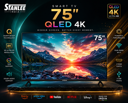 75″ Smart TV — QLED 4K
