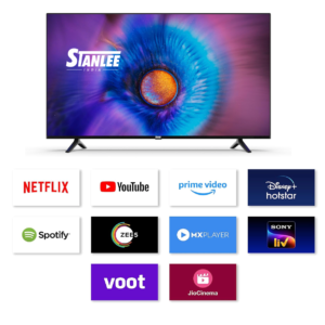Stanlee India 126 cm (50 inches) Frameless Series 4K Ultra HD Smart QLED TV (Black)