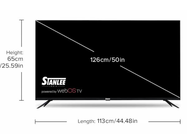 Stanlee India 126 cm (50 inches) Frameless Series 4K Ultra HD Smart QLED TV (Black) - Image 6