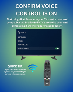 confirm voice control is on